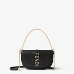 FENDI graphy Wallet on Chain Black leather wallet
